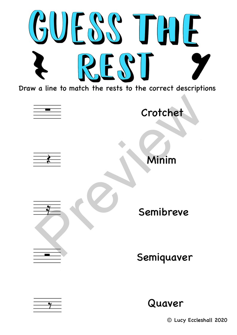 grade 1 music theory worksheets etsy