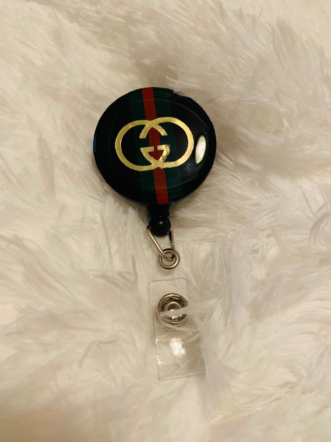 Inspired Gucci badge reel Etsy