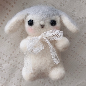 Needle Felted Bunny Lop Eared Rabbit