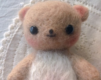 MADE TO ORDER Needle Felted Teddy Bear 6”