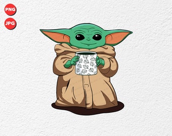 Download Baby Yoda Love Coffee Etsy