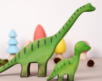 Handcrafted Wooden Dinosaur Figures – Montessori Learning Toy – Nursery Décor & Gift