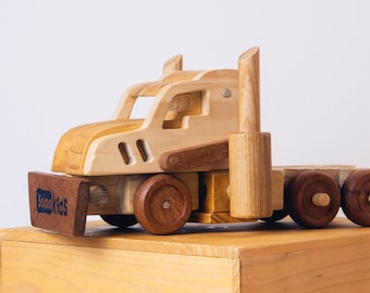 Woode Transformers Toy Optimus Prime Semi Truck, 3D Puzzle Robot Toys for Kids, Waldorf Toys for 5 Year Old Boy Gift, Boys Room Decor