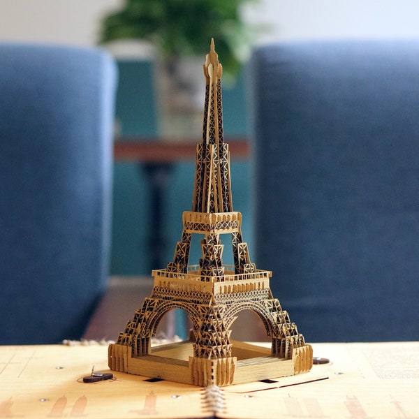 Abat-jour veilleuse avec tour Eiffel 3D amovible | Cadeau parfait pour Paris !