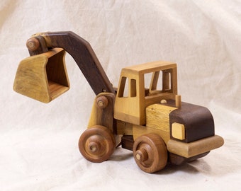 Personalized Wood Excavator Puzzle Toy | Build & Play Wood Vehicle Kit | STEM Toy for Boys | Educational Gift | Fun Construction Farm Truck