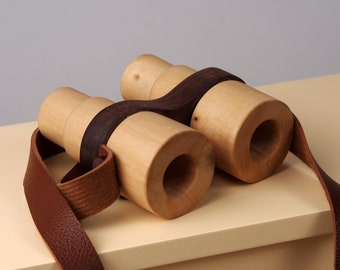 Personalized Wooden Binocular Model, Adventure Toy for Kids, Montessori Pretend Play Binoculars, Nature Scope Toys, Ideal Gift for Children