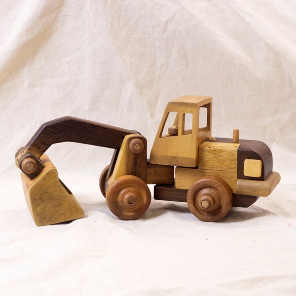 Graafmachine houten puzzel speelgoed | DIY bouwen en spelen: bouwboerderijtruck | STEM-speelgoed voor jongens | Educatief cadeau voor kinderen | Houten voertuigsets