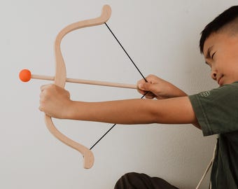 Personalized Wooden Archery Set: Foam Tip Arrows, Targets, Outdoor Kids Toy