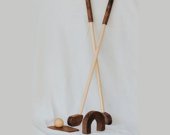 Handcrafted Wooden Mini Golf Toy Set – Personalized Kid's Gift