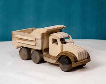 Personalized Wood Dump Truck Toys Car, Construction Truck, 2 Year Old Boy Gift, Truck Driver Gift, Montessori Toddler Boy Toys, Baby Shower