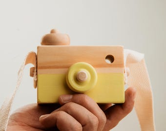 Adorable Camera Toy with Strap, Montessori Nursery Decor
