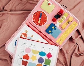 Felt Quiet Book, Toddler Busy Cloth Books, Montessori Activity Book 2 Year Old Girl Gift, Baby’s First abc Book Educational Toys Fabric Book