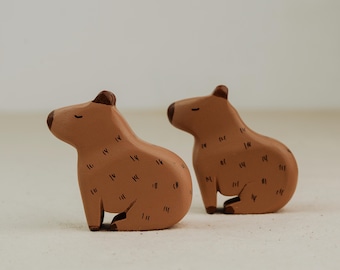 Handmade Wooden Bear Figurines | Minimalist Animal Decor | Cute Woodland Nursery Decor | Rustic Shelf Accent | Gift for Animal Lovers