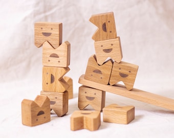 Wooden Teeth Balance Game - Montessori Educational Toy for Toddlers