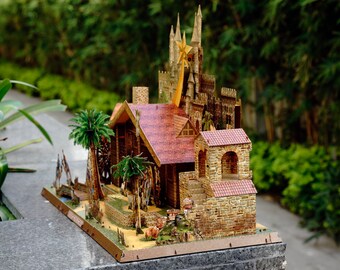DIY Paper Nativity Scene Puzzle: 3D Christmas Ornament, Religious Gift