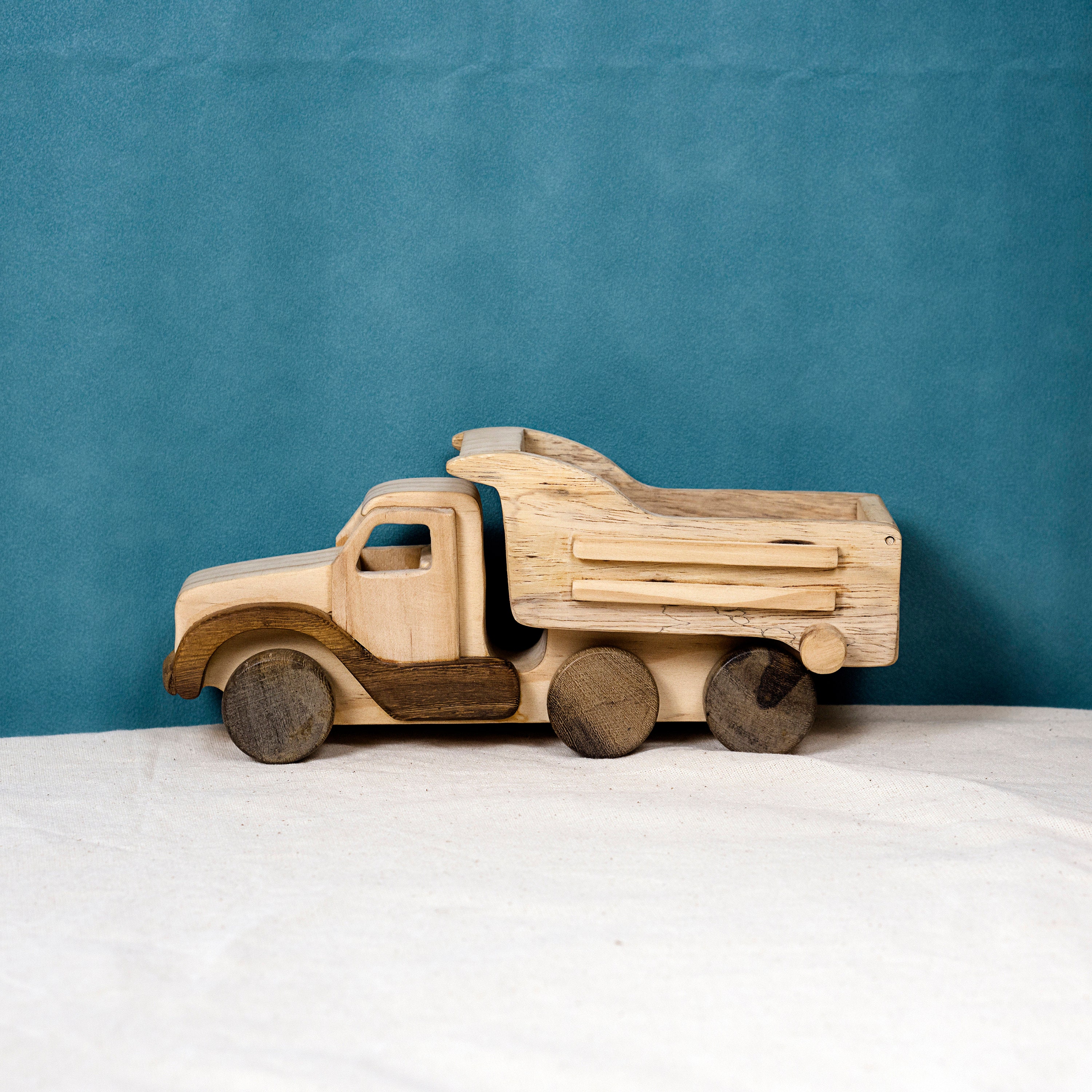 Personalized Wooden Dump Truck Construction Toy, Custom Name Engraving ...