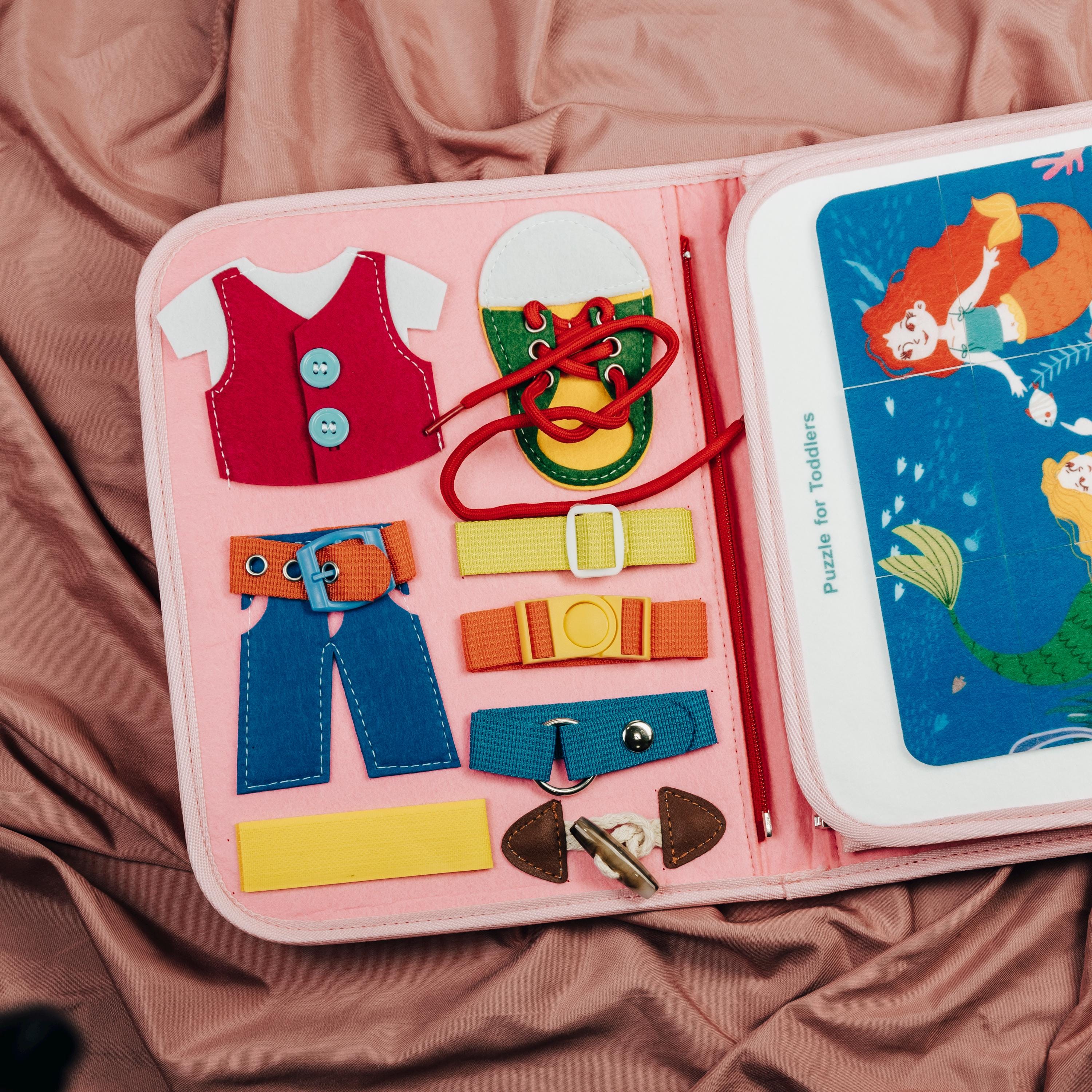 Felt Quiet Book, Toddler Busy Cloth Books, Montessori Activity Book 2 ...