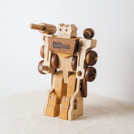 Wooden Optimus Prime Robot Toy DIY Transforming Truck Puzzle Ideal Gift for 5 year old Montessori Wooden Building Blocks Etsy UK
