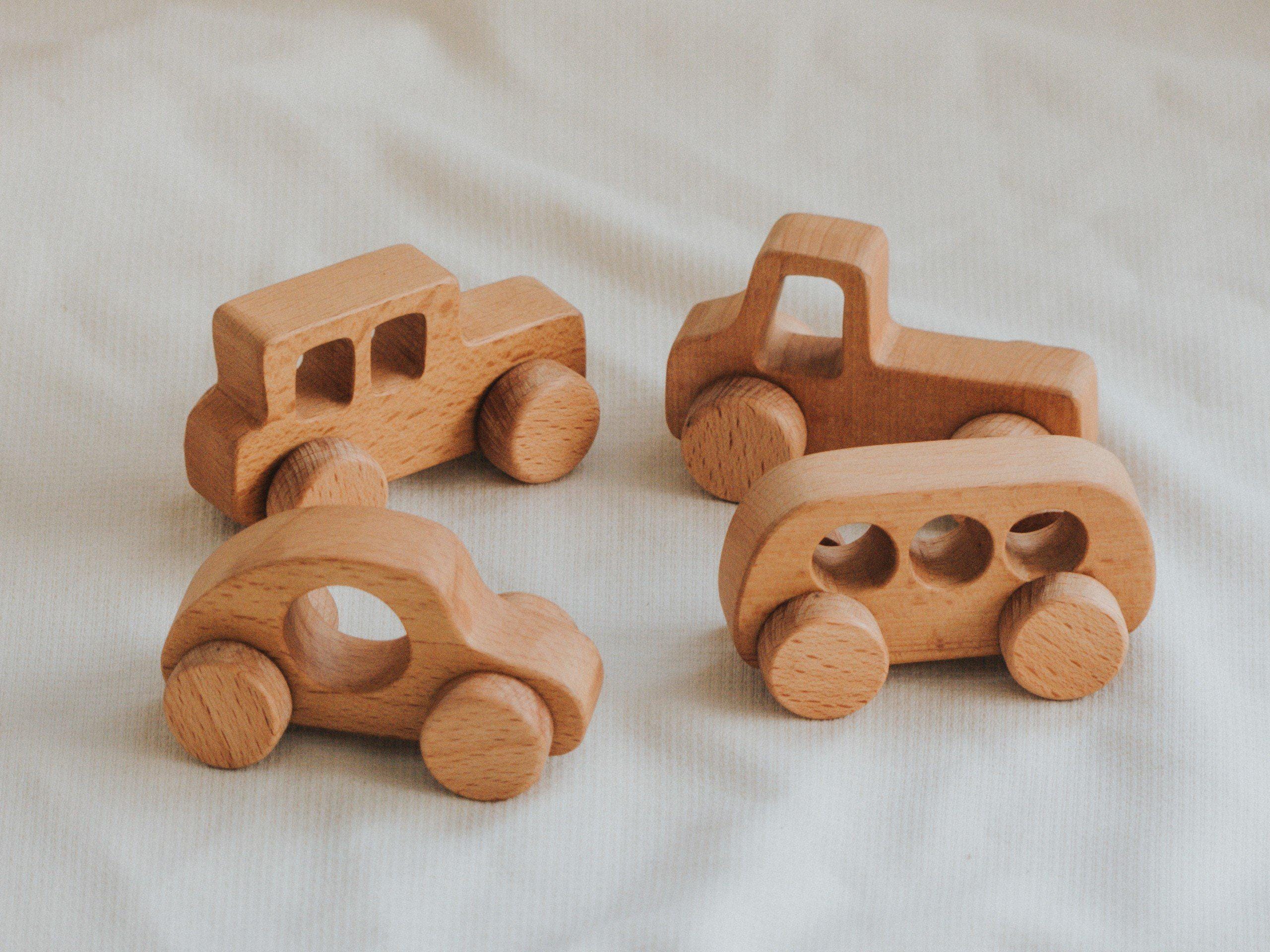 Wooden Toy Cars Set for Toddlers, Vehicles Set for Kids, Perfect Gift for Little Car Lovers, Nursery Transportation Theme Decor