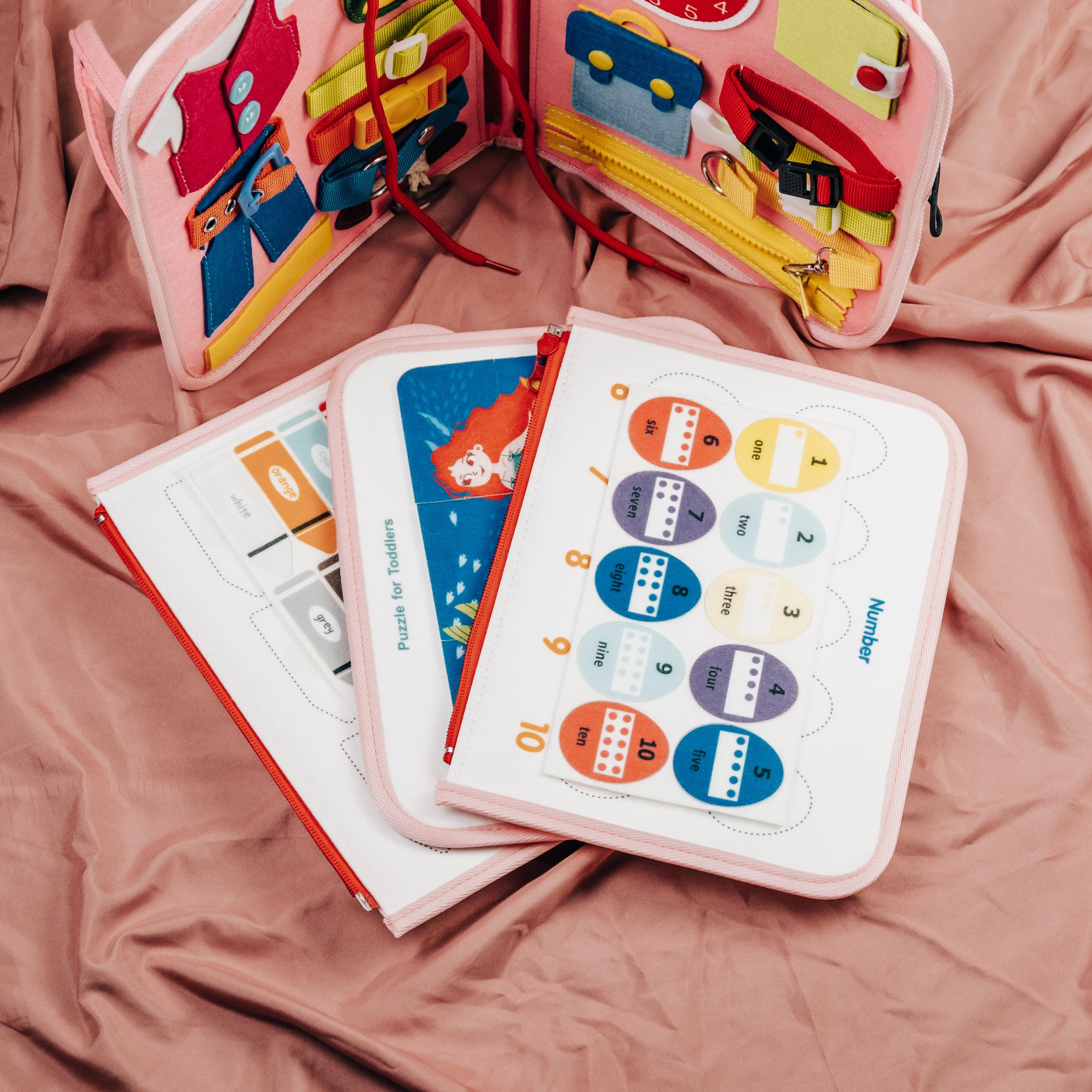 Felt Quiet Book, Toddler Busy Cloth Books, Montessori Activity Book 2 ...