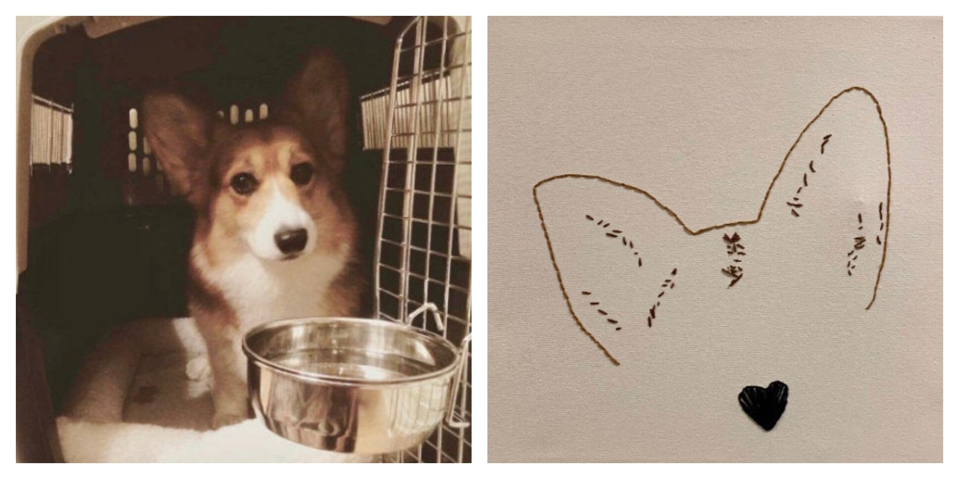 Pet Ear Outline Custom Embroidery - Etsy Hong Kong