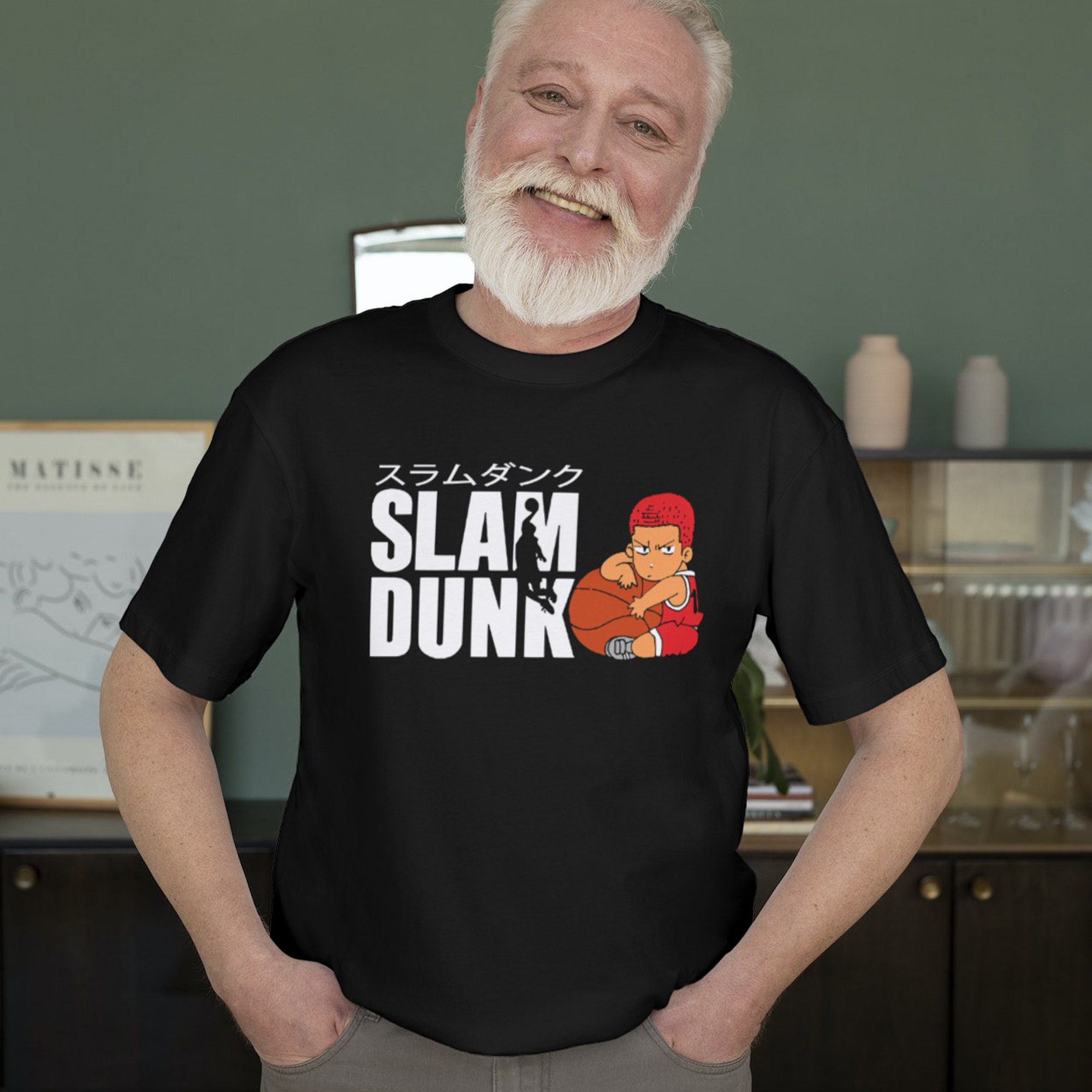 Slam Dunk Classic graphic Short sleeve T-shirt Large Size For Men