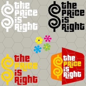 Guess The Price Game PNG Bundle, Retro Game Show Party, Instant Download