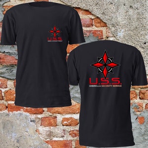 USS Umbrella Security Service Double-Sided Graphic t-shirt