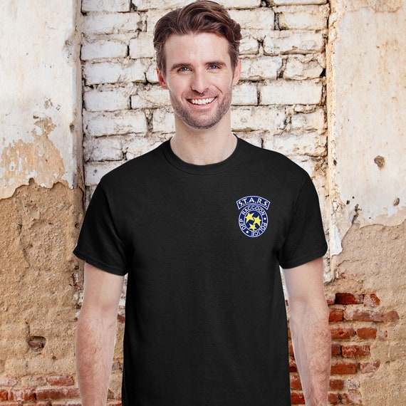 Resident Evil SKELETON T-Shirt Cap Com in Sizes SM - 5XL WITH NECK TAG In Black