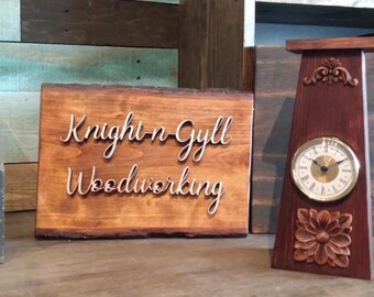 Wood clock made from reclaimed wood