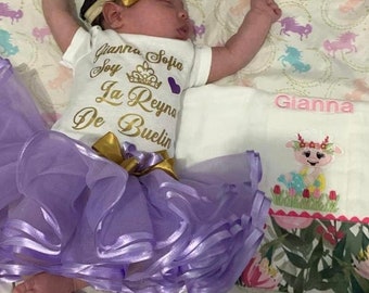 Lavender princess Tutu set hands made with love