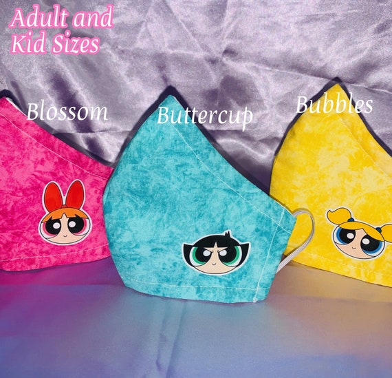 Powerpuff Girls Pt 1 100 Cotton Face Mask With Filter Etsy Powerpuff Girls Pt 1 100 Cotton Face Mask With Filter Etsy