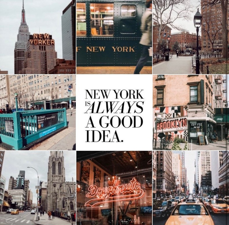 New York wall collage kit NY aesthetic dorm decor wall Etsy