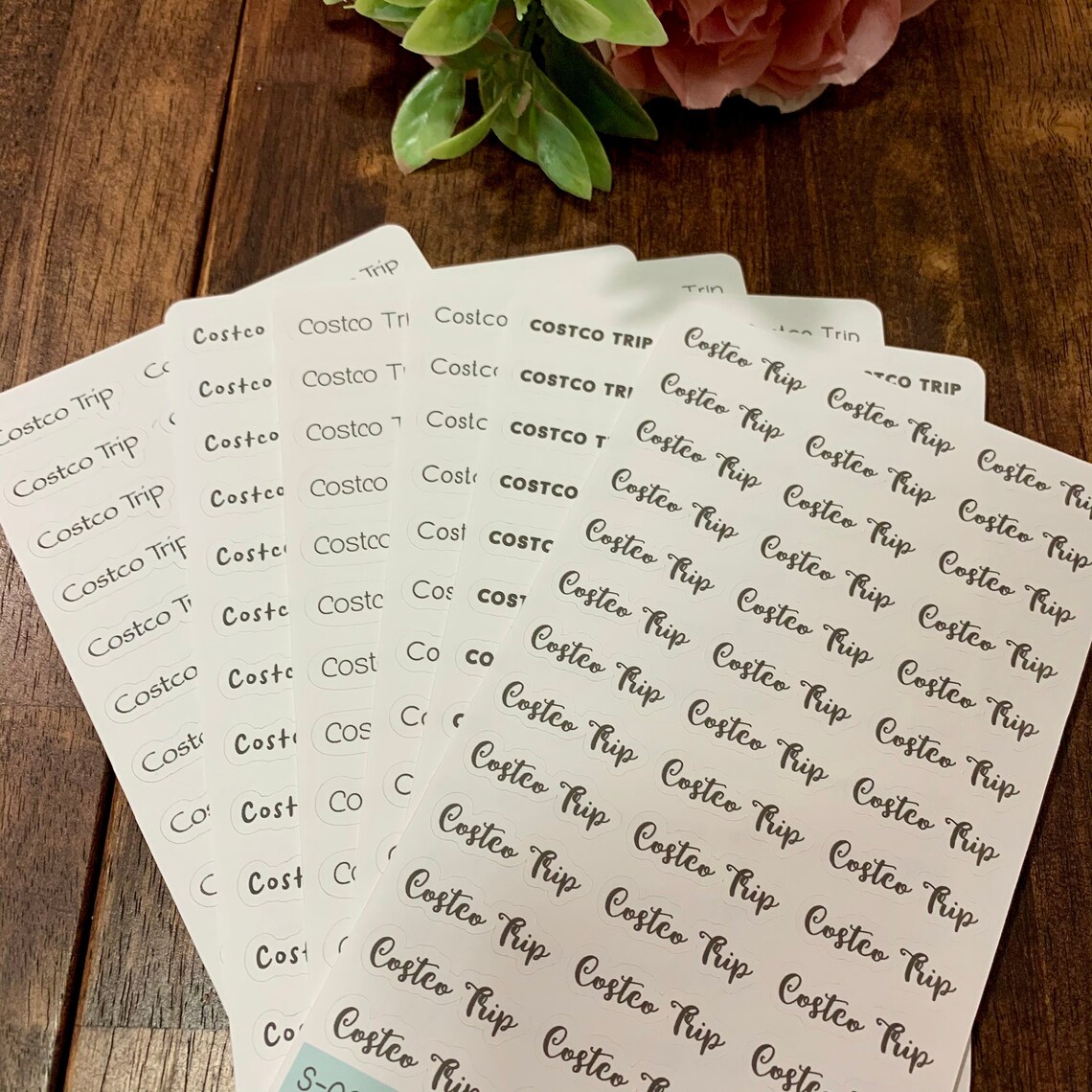 COSTCO TRIP STICKERS Script Stickers Planner Stickers for Etsy