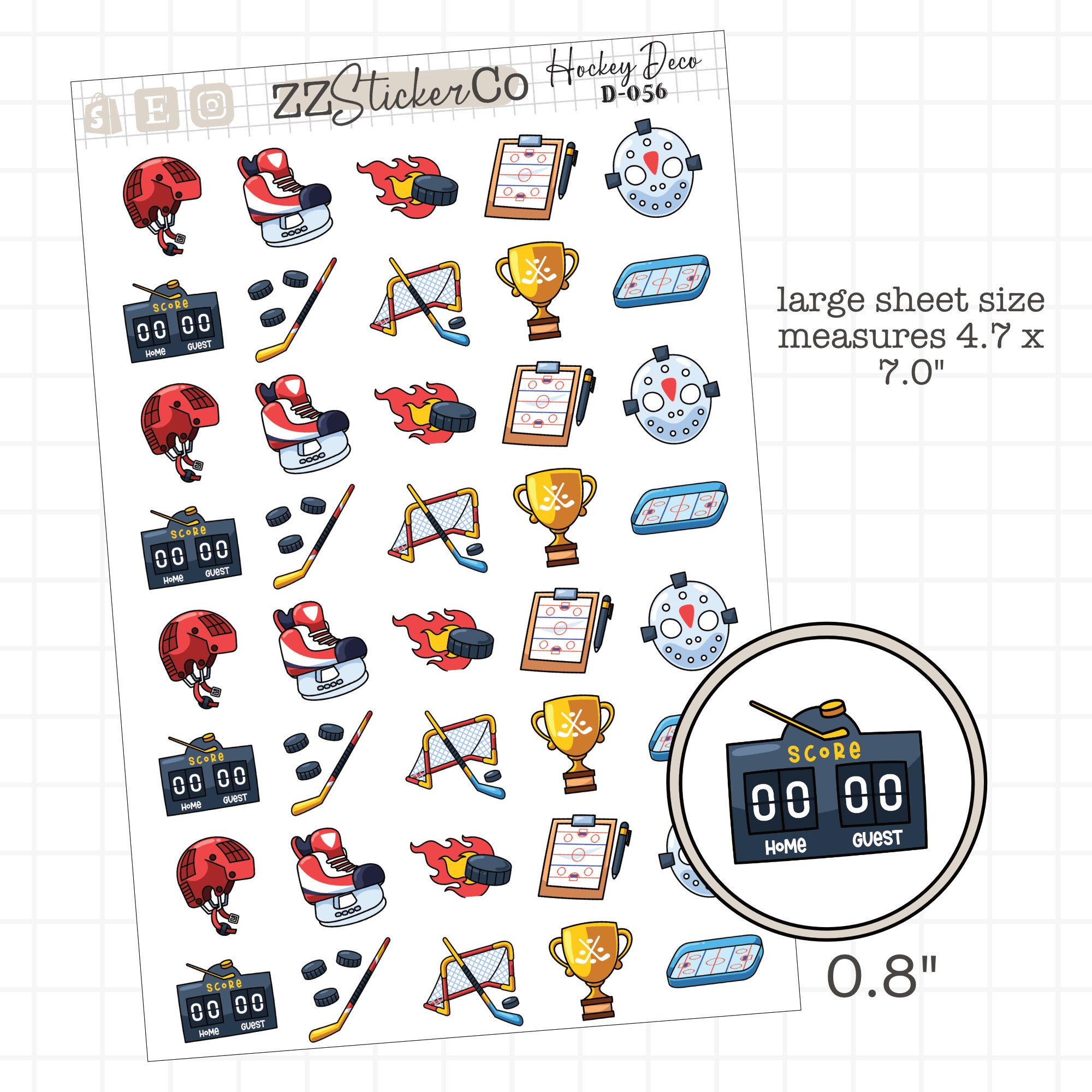 Hockey Sticker for Sale by Jbonedundeee