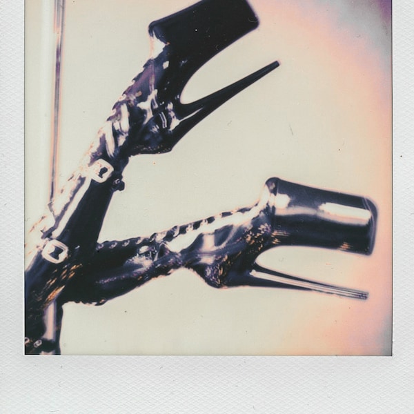 Heels Polaroid, dominatrix, boot, worship, dungeon, latex, erotic, kink, fetish, nsfw, heels, stripper, domme, bondage, bdsm, leather, lick