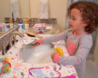 Kinder Waschbecken Matte: Saugfähiger, wasserdichter Arbeitsplattenschutz