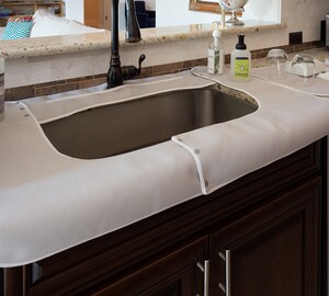 Protège-bord D'évier En Silicone Transparent - 50 X 10 Cm - Anti-éclaboussures Pour Comptoir Cuisine, Granit, Inox - Design Incliné