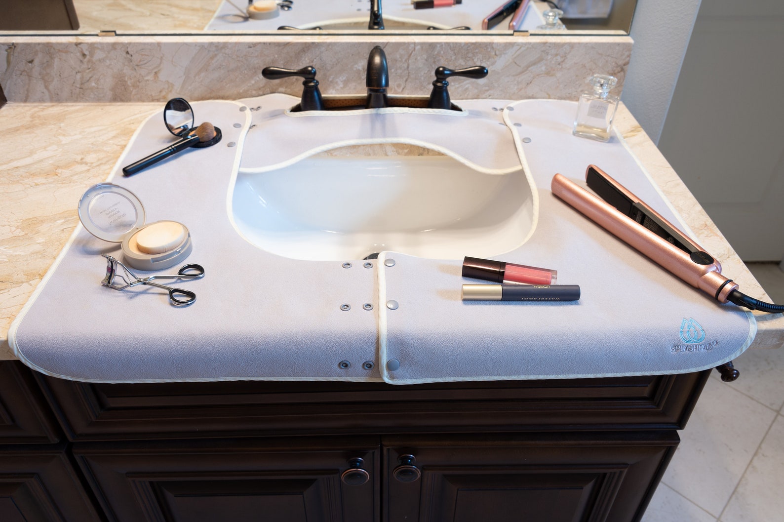 SPLASHPAD Bathroom Sink Countertop Protector Faucet Splash - Etsy