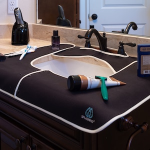 SPLASHPAD Bathroom Sink Countertop Protector, Faucet Splash Guard ...