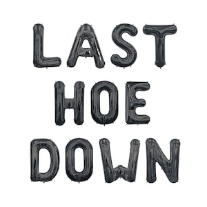 Last Hoe Down Balloon Banner | Disco Cowgirl Bachelorette Party Decorations | Last Rodeo Bachelorette Backdrop Photo Spot | Country Western