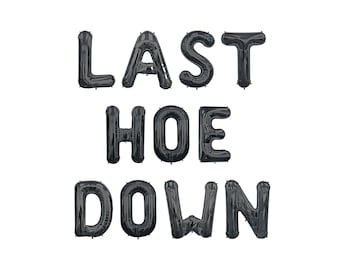 Last Hoe Down Balloon Banner | Disco Cowgirl Bachelorette Party Decorations | Last Rodeo Bachelorette Backdrop Photo Spot | Country Western