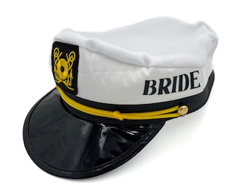 Beach Bachelorette | Personalized Captain's Hat With Name | Custom Nautical Hat | Bachelorette Favor | Gift For Bride | Bridesmaid Gift