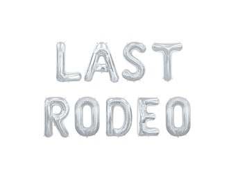 Last Rodeo Balloon Banner | Disco Cowgirl Bachelorette Party Decorations | Last Rodeo Bachelorette Backdrop Photo Spot | Country Western