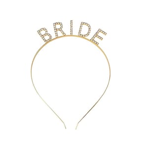 Rhinestone Bride Headband | Hair Accessories for Bride | Bachelorette Party | Bridal Shower | Engagement Party | Gift for Bride to Be