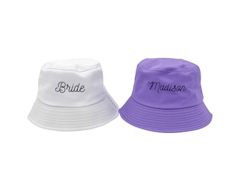 Personalized Bucket Hat | Beach Bachelorette Party Favor | 90s Retro Party | Bachelorette Accessory | Bridesmaid Gift | Gift for Her