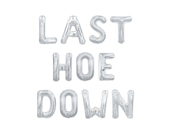 Last Hoe Down Balloon Banner | Disco Cowgirl Bachelorette Party Decorations | Last Rodeo Bachelorette Backdrop Photo Spot | Country Western