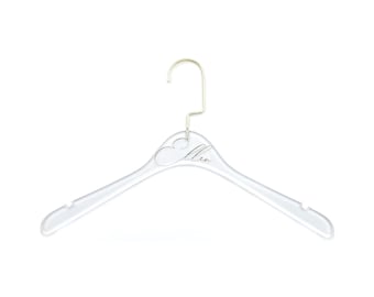 Personalized Acrylic Hanger | Custom Clear Hanger With Name | Wedding Dress Hanger | Bridesmaid Dress Hanger | Wedding Photo Accessory