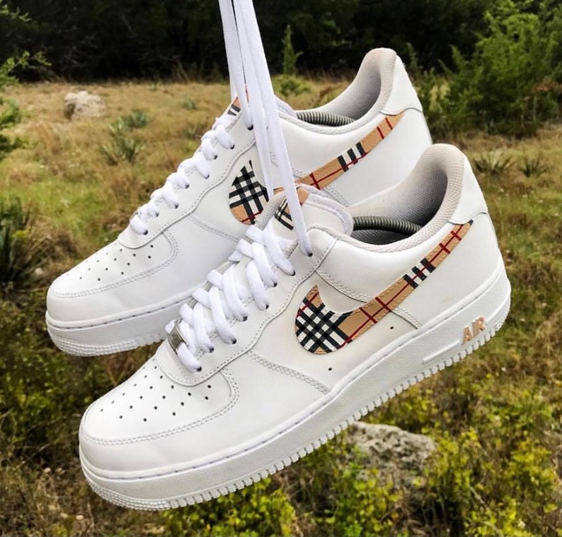 air force 1 with burberry tick
