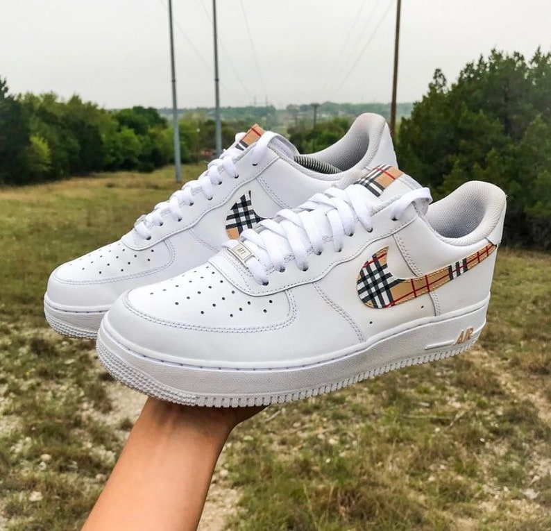 air force 1 with burberry tick